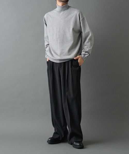 COLONY 2139(コロニートゥーワンスリーナイン)の「TW/ポリエステルウールニットタートルネックプルオーバー(ニット/セーター・メンズ・チャコールグレー/ブラック/ホワイト・MEDIUM/LARGE)」の8枚目の写真