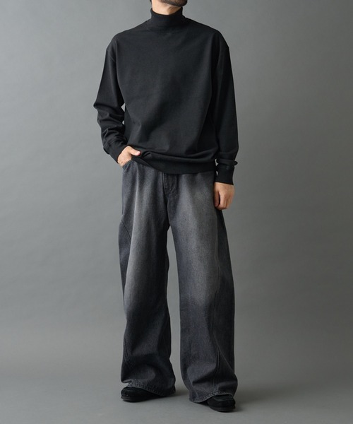 COLONY 2139(コロニートゥーワンスリーナイン)の「TW/ポリエステルウールニットタートルネックプルオーバー(ニット/セーター・メンズ・チャコールグレー/ブラック/ホワイト・MEDIUM/LARGE)」の4枚目の写真