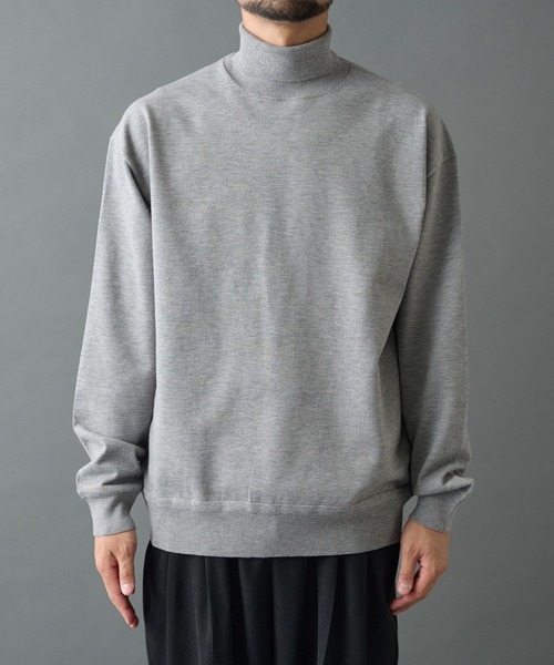 COLONY 2139(コロニートゥーワンスリーナイン)の「TW/ポリエステルウールニットタートルネックプルオーバー(ニット/セーター・メンズ・チャコールグレー/ブラック/ホワイト・MEDIUM/LARGE)」の12枚目の写真