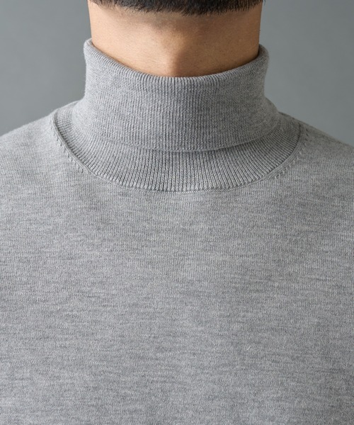 COLONY 2139(コロニートゥーワンスリーナイン)の「TW/ポリエステルウールニットタートルネックプルオーバー(ニット/セーター・メンズ・チャコールグレー/ブラック/ホワイト・MEDIUM/LARGE)」の15枚目の写真