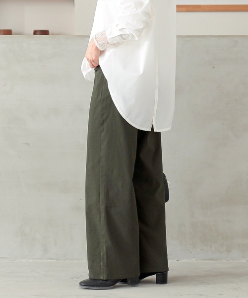 n'OrLABEL（ノアールレーベル）の「『裏起毛ストレッチゆるストレートパンツ』（その他パンツ・レディース・モカ/ブラック/カーキ/チャコール・S/3L/LL/L/M）」の18枚目の写真