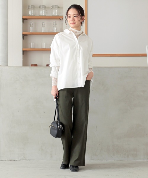 n'OrLABEL（ノアールレーベル）の「『裏起毛ストレッチゆるストレートパンツ』（その他パンツ・レディース・モカ/ブラック/カーキ/チャコール・S/3L/LL/L/M）」の20枚目の写真