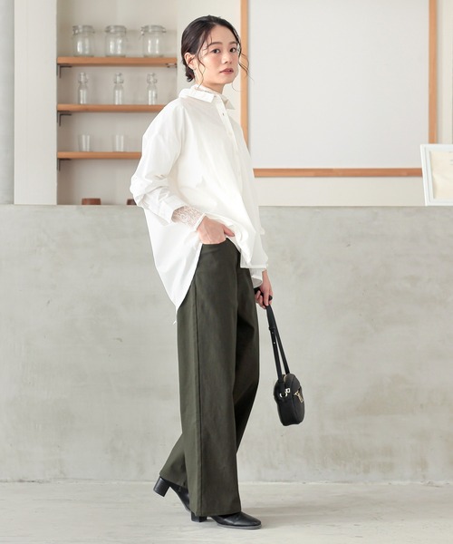 n'OrLABEL（ノアールレーベル）の「『裏起毛ストレッチゆるストレートパンツ』（その他パンツ・レディース・モカ/ブラック/カーキ/チャコール・S/3L/LL/L/M）」の21枚目の写真