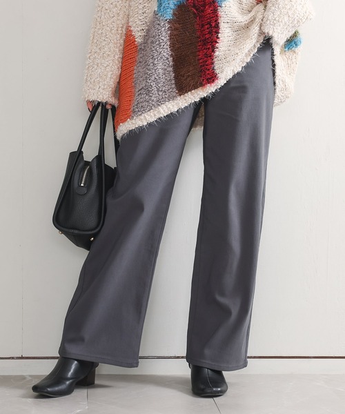 n'OrLABEL（ノアールレーベル）の「『裏起毛ストレッチゆるストレートパンツ』（その他パンツ・レディース・モカ/ブラック/カーキ/チャコール・S/3L/LL/L/M）」の5枚目の写真