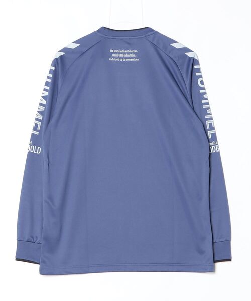 hummel（ヒュンメル）の「ヒュンメル hummel L/Sプラクティスシャツ（Tシャツ/カットソー・メンズ・パープル/ブラック/グリーン・L/LL/M）」の4枚目の写真