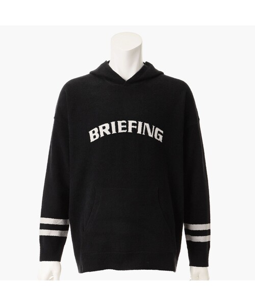 BRIEFING（ブリーフィング）の「【BRIEFING　GOLF／ブリーフィングゴルフ】LW RELAXED KNIT HOODIE（ニット/セーター・メンズ・ベージュ/ブラック/ブルーグレー・M/L/S）」の2枚目の写真