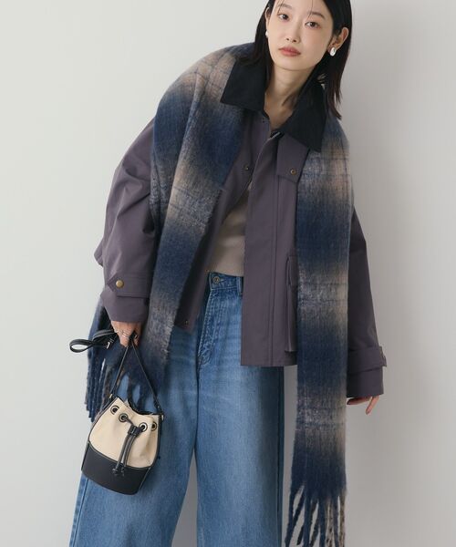 AMERICAN HOLIC（アメリカンホリック）の「チェックシャギーマフラー（マフラー・レディース・ブラウン/ベージュ/ネイビー/ブラック・FREE）」の8枚目の写真