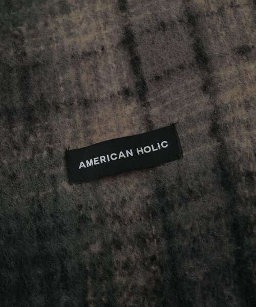 AMERICAN HOLIC（アメリカンホリック）の「チェックシャギーマフラー（マフラー・レディース・ブラウン/ベージュ/ネイビー/ブラック・FREE）」の22枚目の写真