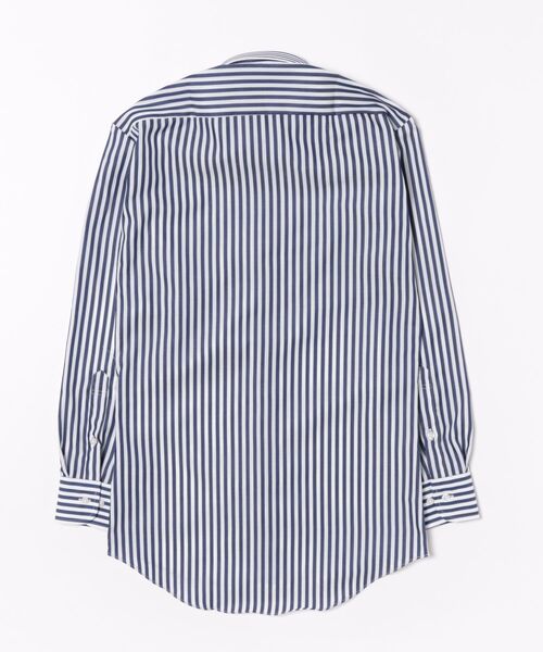 TOKYO SHIRTS（トウキョウシャツ）の「形態安定ノンアイロン ワイド 長袖ビジネスワイシャツ（ビジネスシャツ・メンズ・ネイビー・首回り37cm-裄丈84cm/首回り37cm-裄丈80cm/首回り39cm-裄丈80cm/首回り39cm-裄丈84cm/首回り41cm-裄丈82cm/首回り41cm-裄丈86cm/首回り42cm-裄丈82cm/首回り42cm-裄丈86cm/首回り43cm-裄丈82cm/首回り43cm-裄丈86cm）」の7枚目の写真