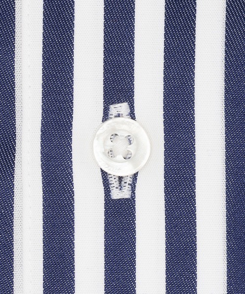 TOKYO SHIRTS（トウキョウシャツ）の「形態安定ノンアイロン ワイド 長袖ビジネスワイシャツ（ビジネスシャツ・メンズ・ネイビー・首回り37cm-裄丈84cm/首回り37cm-裄丈80cm/首回り39cm-裄丈80cm/首回り39cm-裄丈84cm/首回り41cm-裄丈82cm/首回り41cm-裄丈86cm/首回り42cm-裄丈82cm/首回り42cm-裄丈86cm/首回り43cm-裄丈82cm/首回り43cm-裄丈86cm）」の4枚目の写真