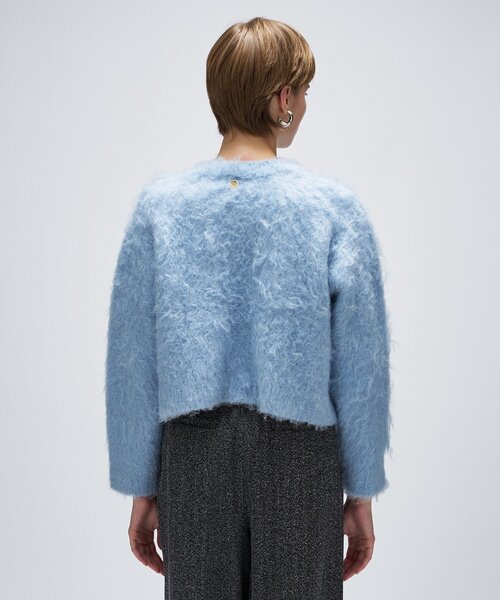 cloenc(クロエンス)の「【手洗い可】ウェーヴシャギークロップドカーディガン(カーディガン/ボレロ・レディース・ベージュ系3/サックスブルー系3/グレー系3・02)」の16枚目の写真