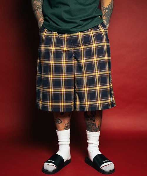 Subciety(サブサエティ)の「Check shorts(スラックス・メンズ・ブラック/イエロー/グリーン・SMALL/MEDIUM/LARGE/X-LARGE)」の3枚目の写真
