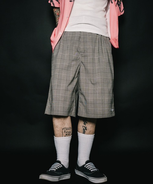 Subciety(サブサエティ)の「Check shorts(スラックス・メンズ・ブラック/イエロー/グリーン・SMALL/MEDIUM/LARGE/X-LARGE)」の2枚目の写真