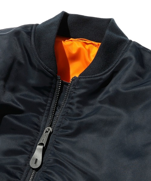 Valley Apparel(バレーアパレル)の「MA-1 フライトナイロンジャケット/フライトジャケット(MA-1・メンズ・ネイビー/ダークグレー/ブラック/グレー系その他・MEDIUM/LARGE/X-LARGE/SMALL)」の20枚目の写真