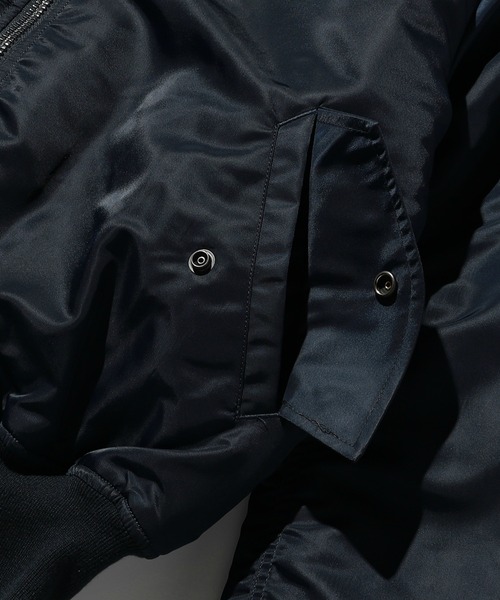 Valley Apparel(バレーアパレル)の「MA-1 フライトナイロンジャケット/フライトジャケット(MA-1・メンズ・ネイビー/ダークグレー/ブラック/グレー系その他・MEDIUM/LARGE/X-LARGE/SMALL)」の22枚目の写真