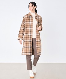 ヘビーネル 先染め シャツワンピース