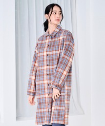 ネルシャツ チェック ワンピース シャツ ワンピース」に該当する