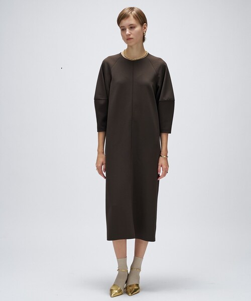 cloenc（クロエンス）の「【マシンウォッシュ】カットジョーゼットパフスリーブワンピース（ワンピース・レディース・ダークブラウン/ブラック/オフホワイト・02/01/03）」の3枚目の写真