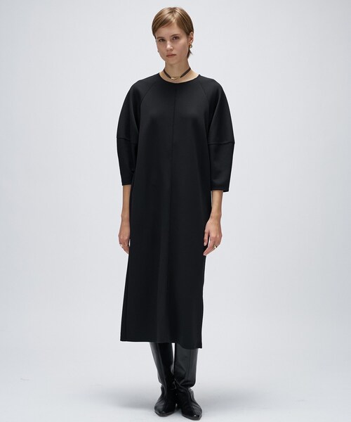 cloenc（クロエンス）の「【マシンウォッシュ】カットジョーゼットパフスリーブワンピース（ワンピース・レディース・ダークブラウン/ブラック/オフホワイト・02/01/03）」の2枚目の写真