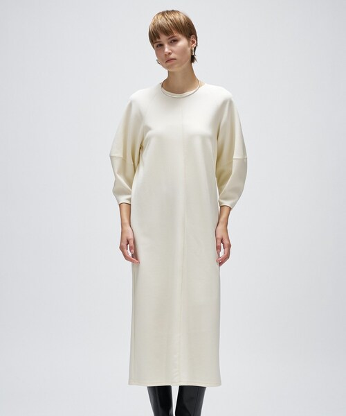 cloenc（クロエンス）の「【マシンウォッシュ】カットジョーゼットパフスリーブワンピース（ワンピース・レディース・ダークブラウン/ブラック/オフホワイト・02/01/03）」の5枚目の写真