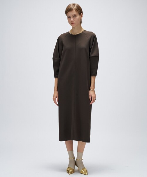 cloenc（クロエンス）の「【マシンウォッシュ】カットジョーゼットパフスリーブワンピース（ワンピース・レディース・ダークブラウン/ブラック/オフホワイト・02/01/03）」の9枚目の写真