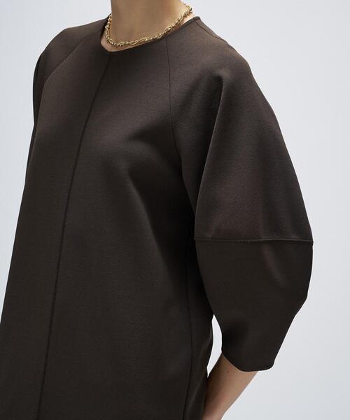 cloenc（クロエンス）の「【マシンウォッシュ】カットジョーゼットパフスリーブワンピース（ワンピース・レディース・ダークブラウン/ブラック/オフホワイト・02/01/03）」の13枚目の写真