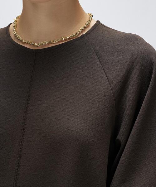 cloenc（クロエンス）の「【マシンウォッシュ】カットジョーゼットパフスリーブワンピース（ワンピース・レディース・ダークブラウン/ブラック/オフホワイト・02/01/03）」の15枚目の写真