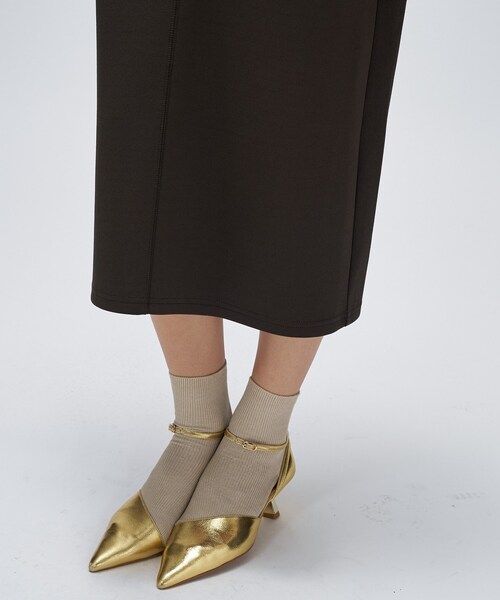 cloenc（クロエンス）の「【マシンウォッシュ】カットジョーゼットパフスリーブワンピース（ワンピース・レディース・ダークブラウン/ブラック/オフホワイト・02/01/03）」の17枚目の写真