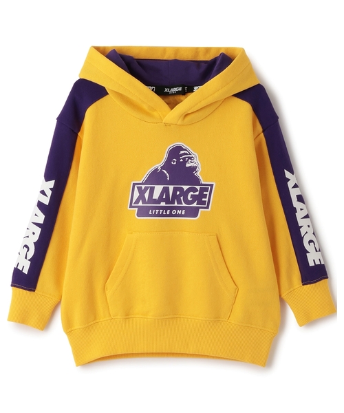 XLARGE KIDS（エクストララージキッズ）の「袖ロゴパーカー（パーカー・キッズ・ブラック/イエロー/ブルー・100cm/130cm/120cm/140cm/110cm/90cm）」の3枚目の写真