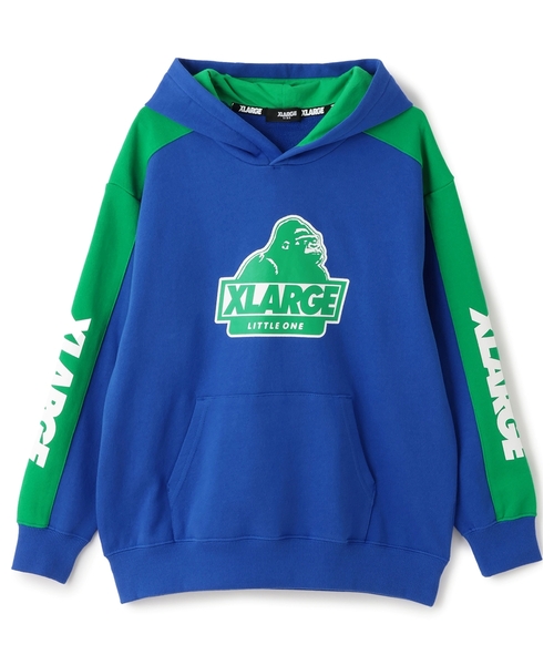 XLARGE KIDS（エクストララージキッズ）の「袖ロゴパーカー（パーカー・キッズ・ブラック/イエロー/ブルー・100cm/130cm/120cm/140cm/110cm/90cm）」の2枚目の写真