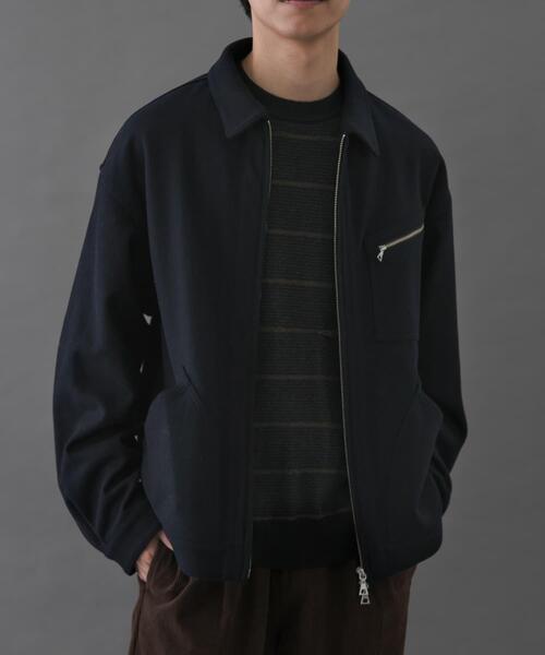 FORK&SPOON（フォークアンドスプーン）の「FORK&SPOON　ウールショートブルゾン（ブルゾン・メンズ・チャコールグレー/ネイビー/ブラウン・4/5）」の7枚目の写真