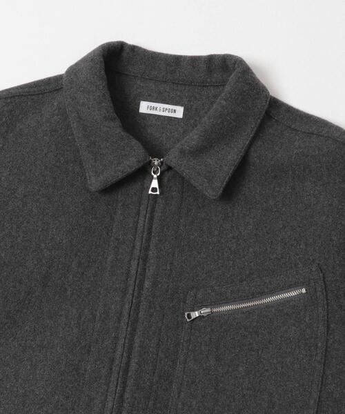 FORK&SPOON（フォークアンドスプーン）の「FORK&SPOON　ウールショートブルゾン（ブルゾン・メンズ・チャコールグレー/ネイビー/ブラウン・4/5）」の21枚目の写真