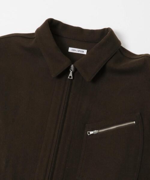 FORK&SPOON（フォークアンドスプーン）の「FORK&SPOON　ウールショートブルゾン（ブルゾン・メンズ・チャコールグレー/ネイビー/ブラウン・4/5）」の5枚目の写真