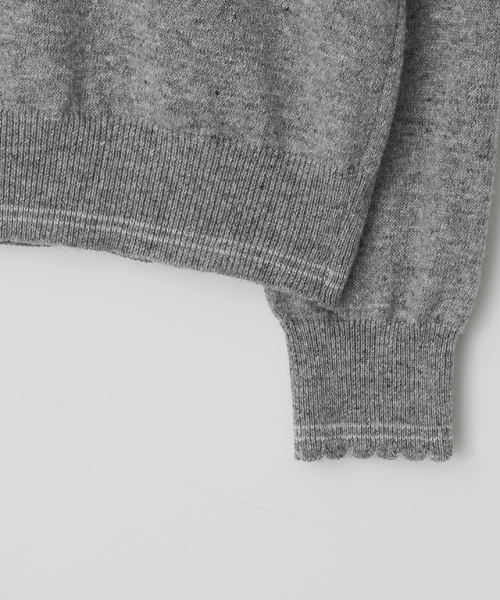 RONRON（ロンロン）の「HAND MADE LOGO COLLAR KNIT PULLOVER GREY（ニット/セーター・レディース・その他・FREE）」の5枚目の写真