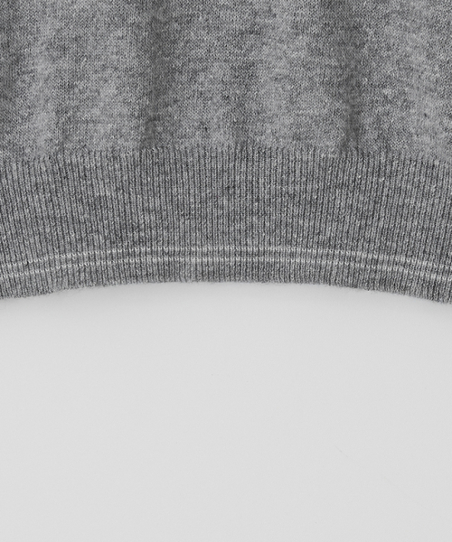 RONRON（ロンロン）の「HAND MADE LOGO COLLAR KNIT PULLOVER GREY（ニット/セーター・レディース・その他・FREE）」の6枚目の写真