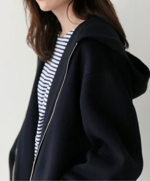 CHUL(チュル)の「ニュートラルフレームフード付きコート(その他アウター・レディース・ブラック/ベージュ・SMALL/MEDIUM/LARGE/X-LARGE)」の7枚目の写真