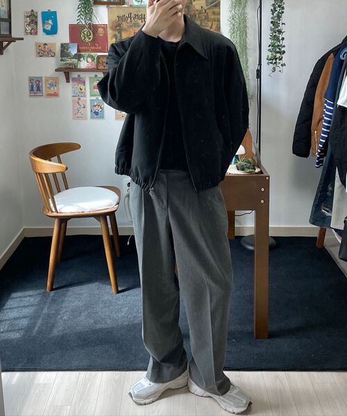 MUSINSA STANDARD(ムシンサスタンダード)の「ワイドヒドゥンバンディングスラックス【ミディアムグレー】(スラックス・メンズ・その他・26/27/28/29/36/34/32/30/31/33/40/38/42)」の12枚目の写真