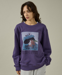 【FRUIT OF THE LOOM】ロングスリーブ甘編み裏毛4/COOKIEMONSTER/ユニセックス【WEB限定】【予約】