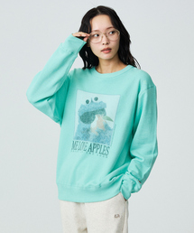 【FRUIT OF THE LOOM】ロングスリーブ甘編み裏毛4/COOKIEMONSTER/ユニセックス【WEB限定】【予約】