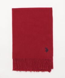 レッド モノグラム マフラー フリンジ付き レッド モノグラム マフラー フリンジ付き レッド モノグラム マフラー