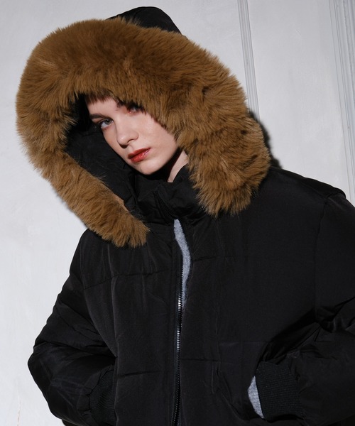 3.3 Field Trip (3.3フィールドトリップ)の「【フード&ファー取り外し可】3.3 Field Trip/フードファーブルゾン(ダウンジャケット/コート・レディース・ブラック/ベージュ/ブラック系その他/ベージュ系その他・FREE)」の1枚目の写真