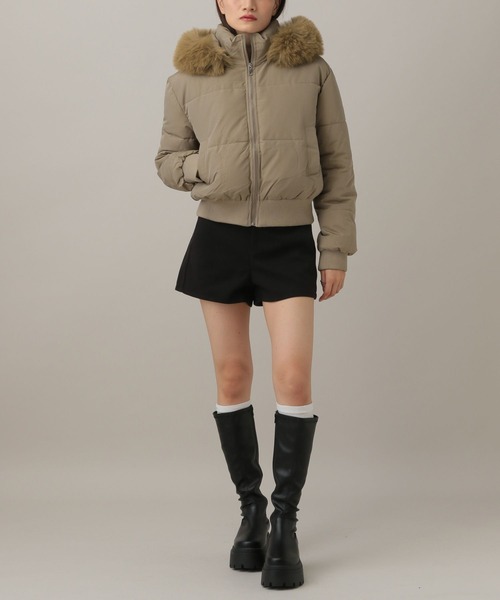 3.3 Field Trip (3.3フィールドトリップ)の「【フード&ファー取り外し可】3.3 Field Trip/フードファーブルゾン(ダウンジャケット/コート・レディース・ブラック/ベージュ/ブラック系その他/ベージュ系その他・FREE)」の8枚目の写真