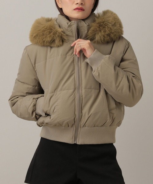 3.3 Field Trip (3.3フィールドトリップ)の「【フード&ファー取り外し可】3.3 Field Trip/フードファーブルゾン(ダウンジャケット/コート・レディース・ブラック/ベージュ/ブラック系その他/ベージュ系その他・FREE)」の10枚目の写真