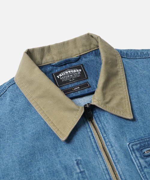 FRIZMWORKS(フリズムワークス)の「DENIM ZIP UP WORK JACKET _ LIGHT BLUE(デニムジャケット・メンズ・その他・MEDIUM/LARGE/X-LARGE)」の4枚目の写真