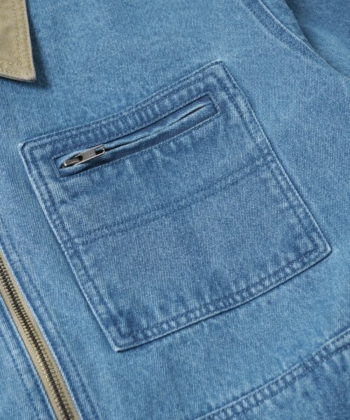 FRIZMWORKS(フリズムワークス)の「DENIM ZIP UP WORK JACKET _ LIGHT BLUE(デニムジャケット・メンズ・その他・MEDIUM/LARGE/X-LARGE)」の5枚目の写真