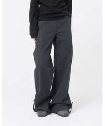 Miseki SEOUL（ミセキソウル）の「Flap layered wide pants CHARCOAL（その他パンツ）」