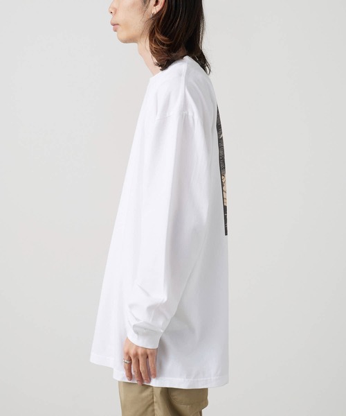 LONELY/論理（ロンリー）の「LONELY(論理)/ロンリー  "DEEP THROAT" HEAVY OZ LONG SLEEVE 浮世絵風デザイン クルーネックロンT（Tシャツ/カットソー・メンズ・ホワイト/ブラック・L/XL/XXL）」の9枚目の写真