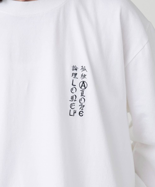LONELY/論理（ロンリー）の「LONELY(論理)/ロンリー  "DEEP THROAT" HEAVY OZ LONG SLEEVE 浮世絵風デザイン クルーネックロンT（Tシャツ/カットソー・メンズ・ホワイト/ブラック・L/XL/XXL）」の6枚目の写真