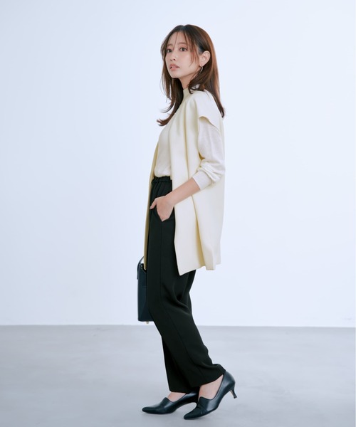 COHINA(コヒナ)の「ドロストとろみテーパードパンツ 【低身長・小柄女性】(スラックス・レディース・ブラック/ホワイト/オレンジ・XS-Regular/S-Short/XS-Short/S-Regular)」の6枚目の写真