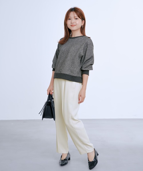 COHINA(コヒナ)の「ドロストとろみテーパードパンツ 【低身長・小柄女性】(スラックス・レディース・ブラック/ホワイト/オレンジ・XS-Regular/S-Short/XS-Short/S-Regular)」の8枚目の写真